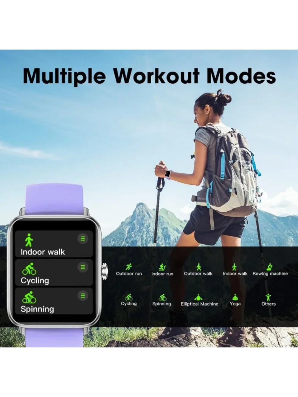 Fitness Smart Watch with Heart Rate Monitor, Blood Oxygen & Sleep Tracker